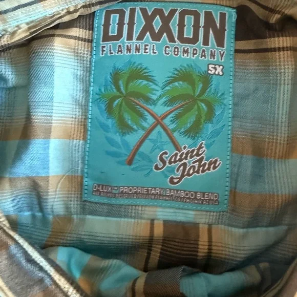 Dixxon Flannel Co. St. John Bamboo Series 5XL Ocean BNIB